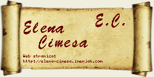 Elena Cimeša vizit kartica
